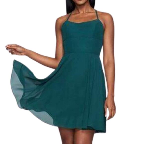 NWT Faviana S10369 Cocktail Dress Green Size 14 - Picture 1 of 8